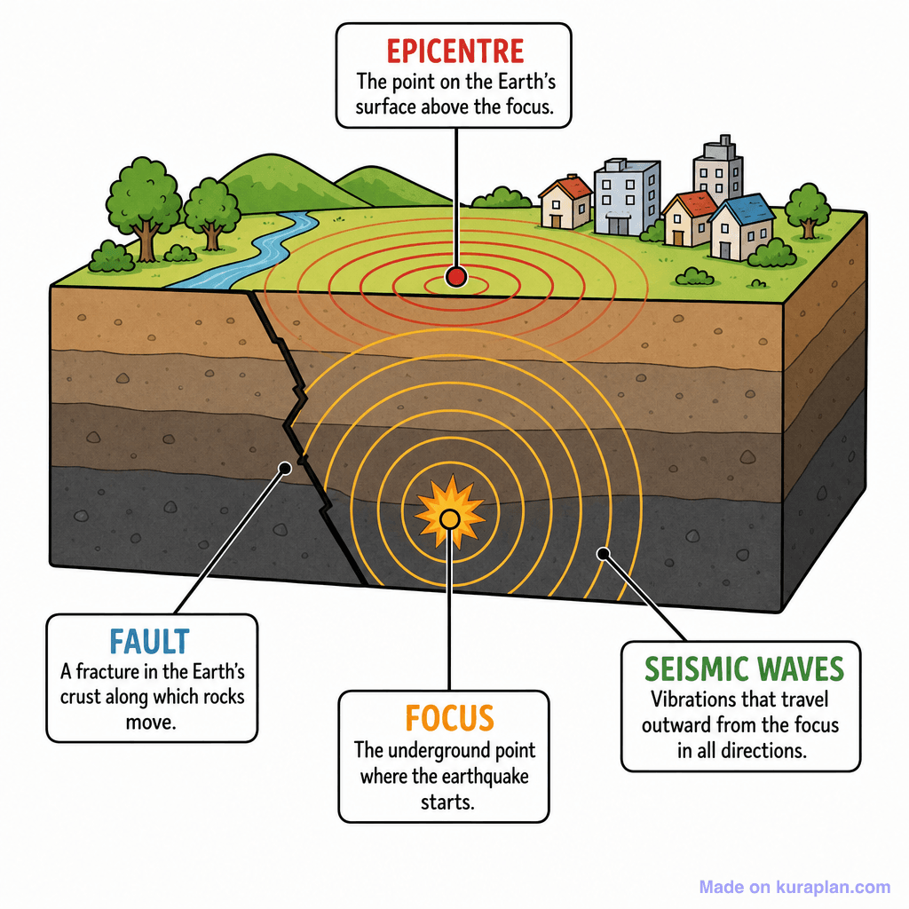 Mountains & Tectonics illustration sample