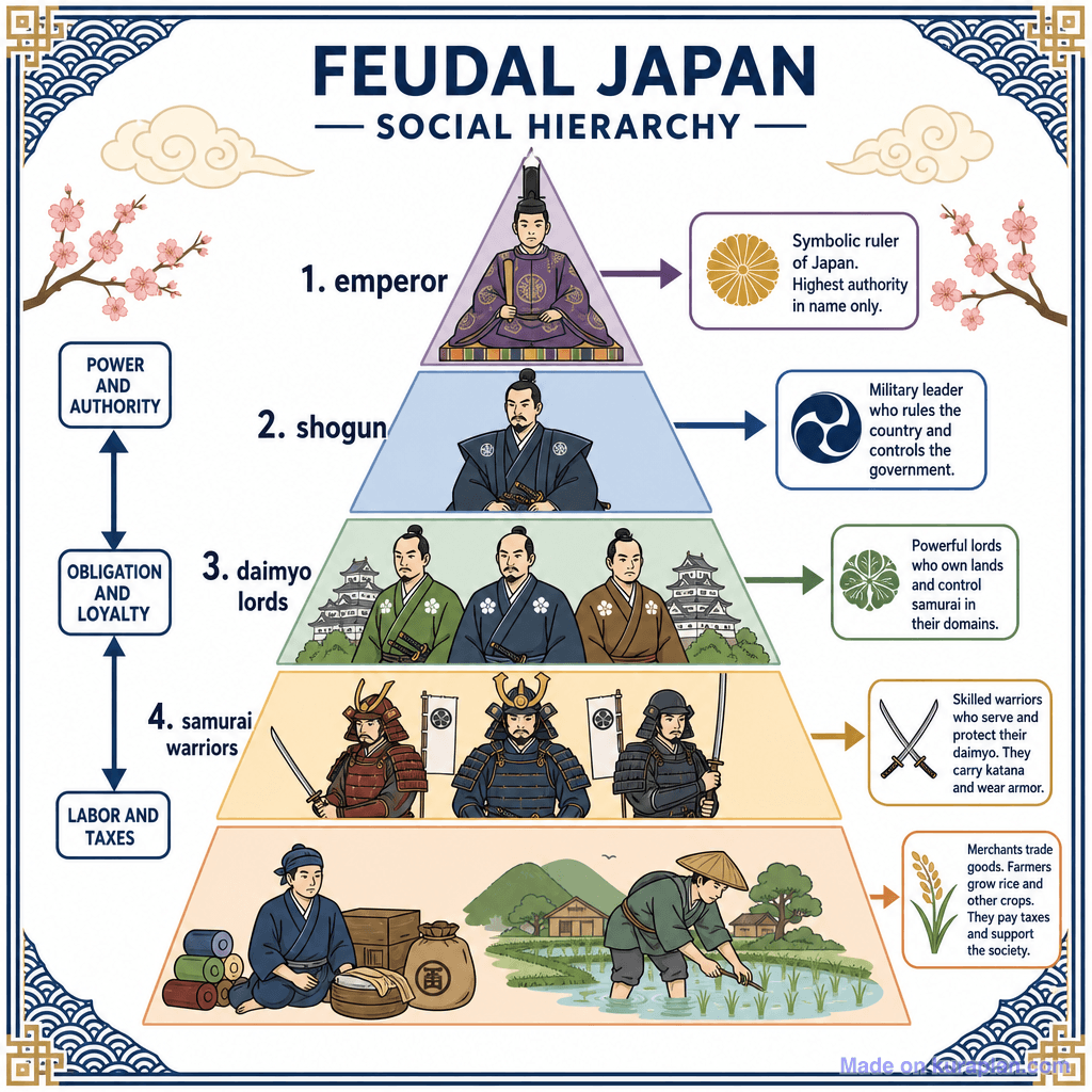 Feudal Japan Social Hierarchy (detailed)