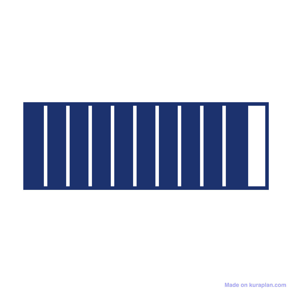 Fraction Bar — 10/11 (ten elevenths)