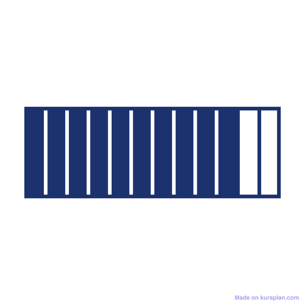 Fraction Bar — 10/12 (ten twelfths)