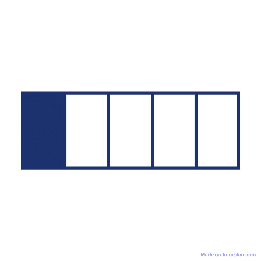 Fraction Bar — 1/5 (one fifth)