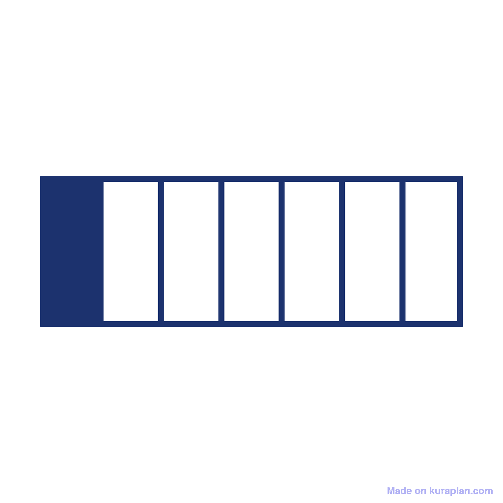Fraction Bar — 1/7 (one seventh)