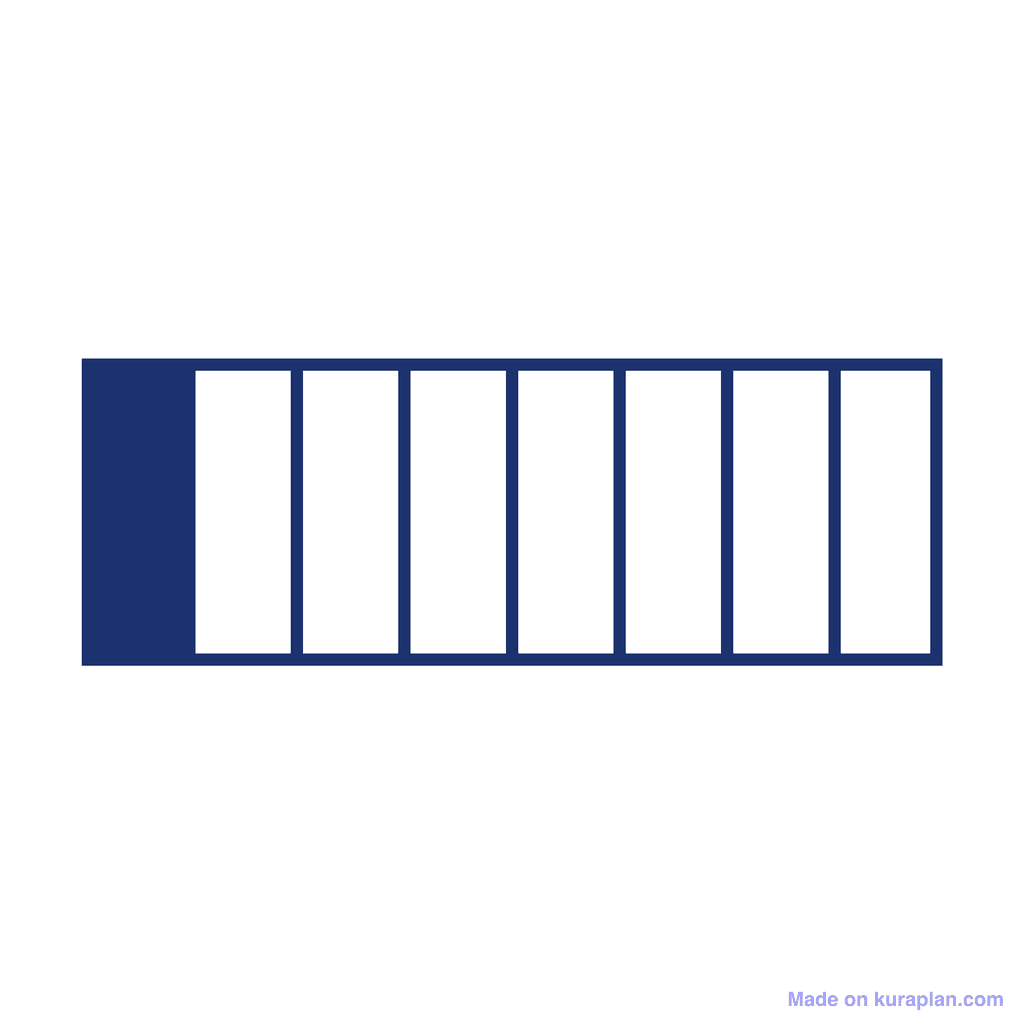Fraction Bar — 1/8 (one eighth)