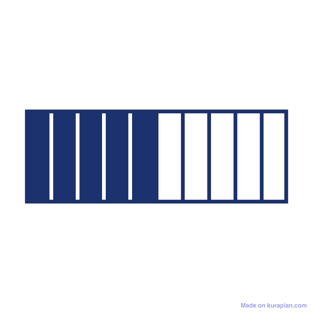 Fraction Bar — 5/10 (five tenths)