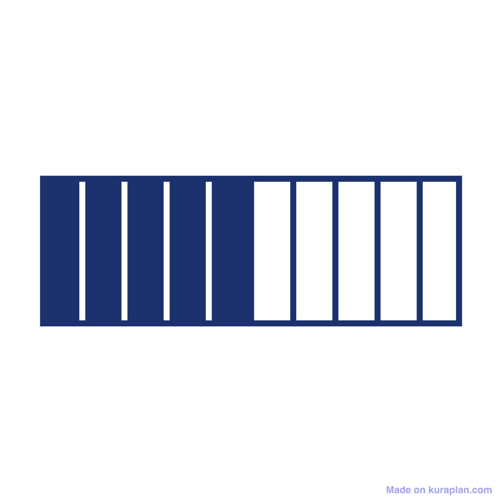 Fraction Bar — 5/10 (five tenths)