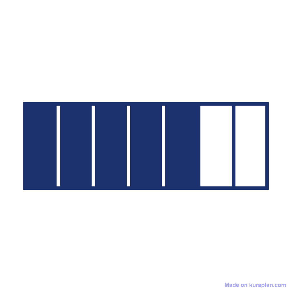 Fraction Bar — 5/7 (five sevenths)