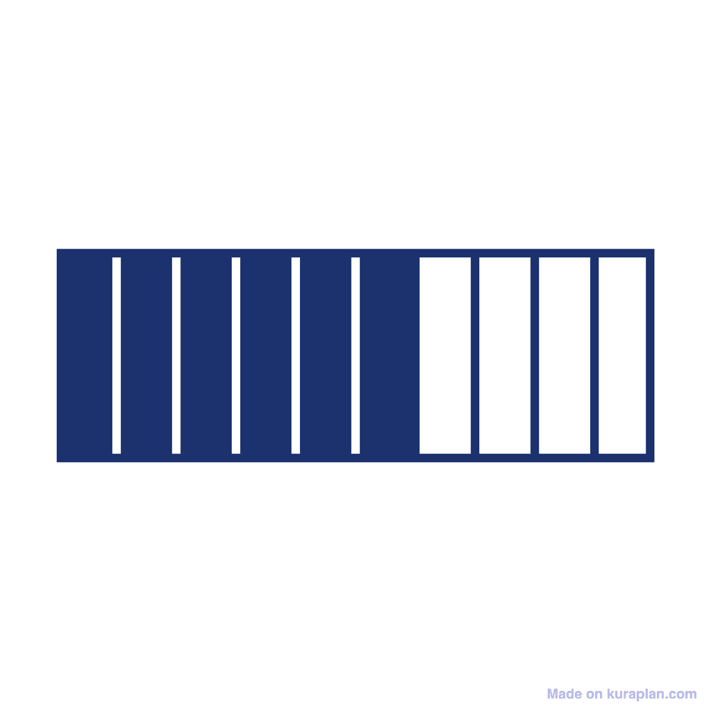 Fraction Bar — 6/10 (six tenths)