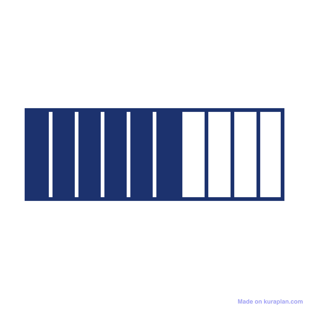 Fraction Bar — 6/10 (six tenths)