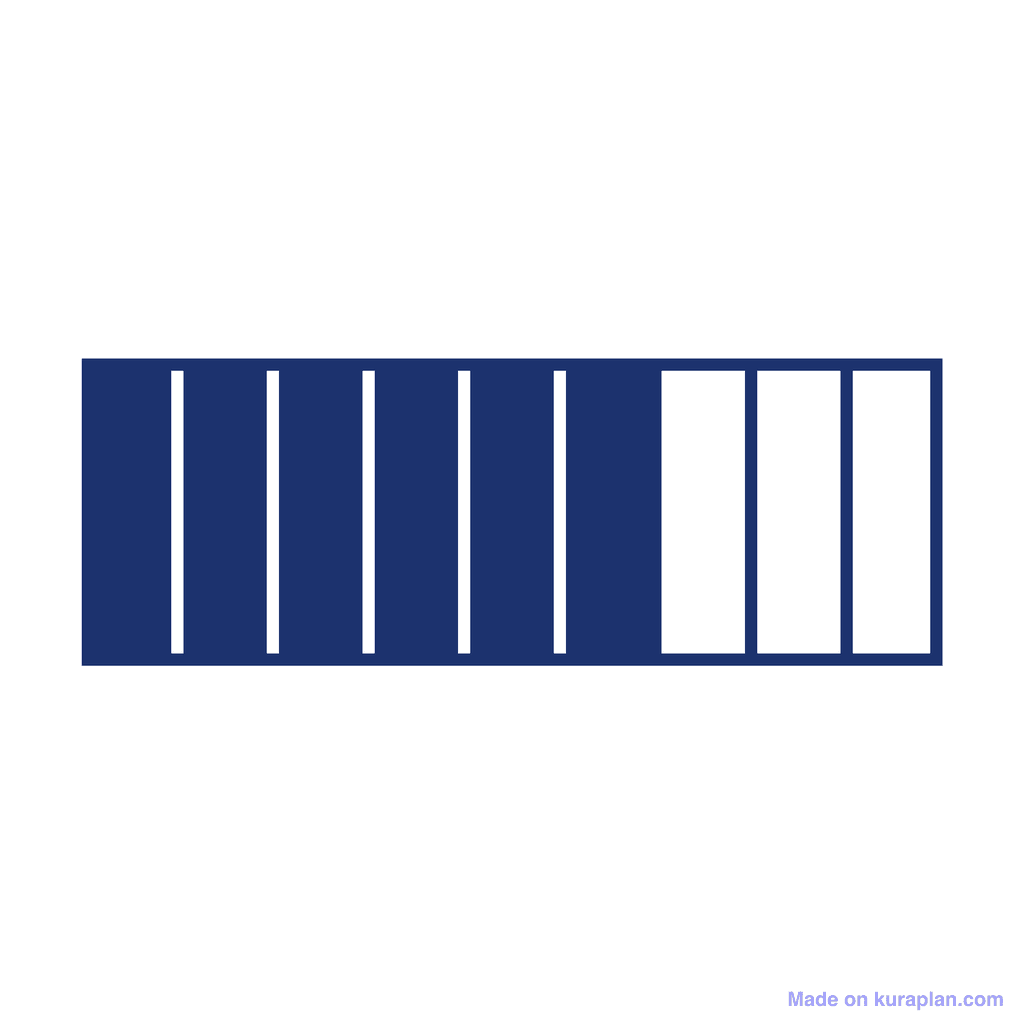 Fraction Bar — 6/9 (six ninths)