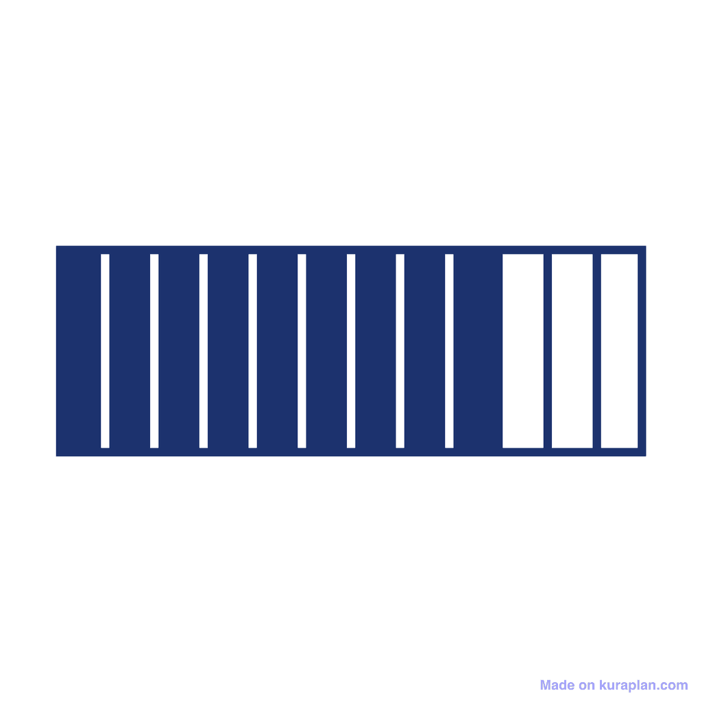 Fraction Bar — 9/12 (nine twelfths)