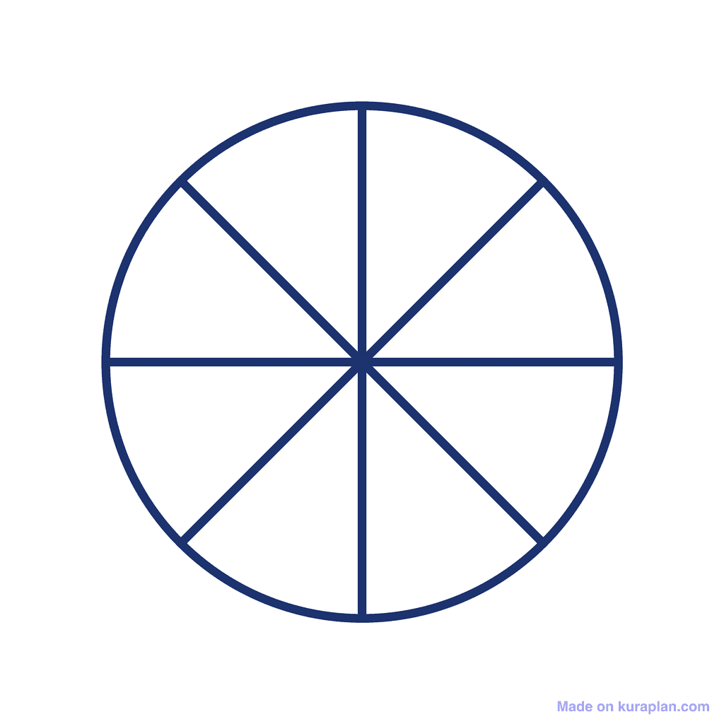 Fraction Circle — 0/8 (zero)