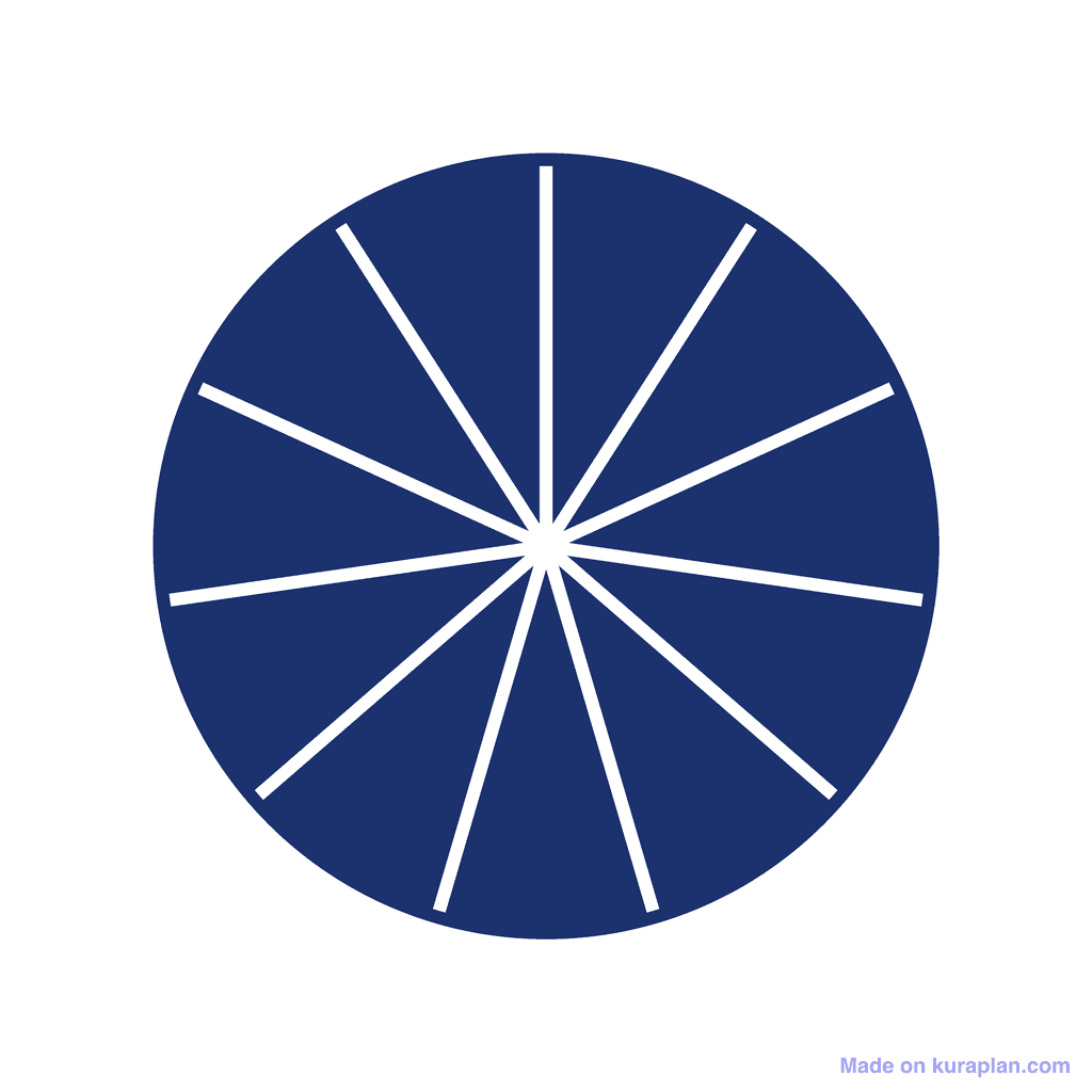 Fraction Circle — 11/11 (one whole)