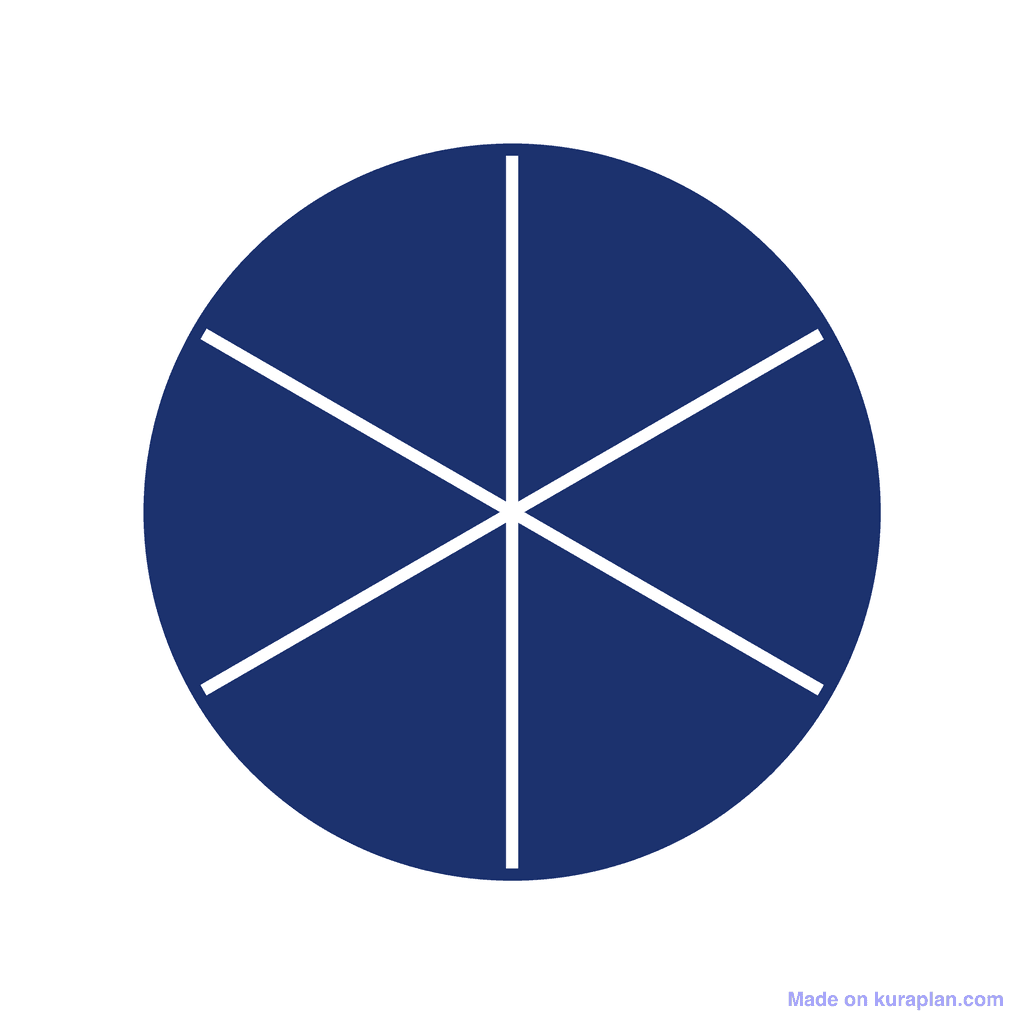 Fraction Circle — 6/6 (one whole)