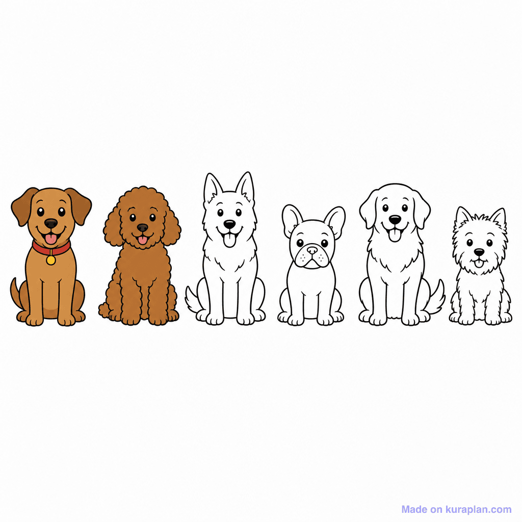 Fraction Set: 2 of 6 Dogs