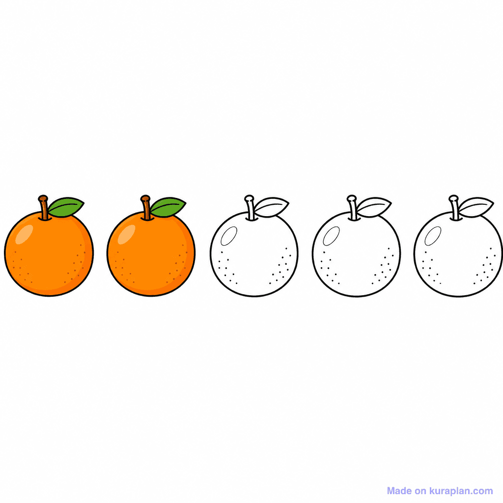 Fraction Set: 2 of 5 Oranges