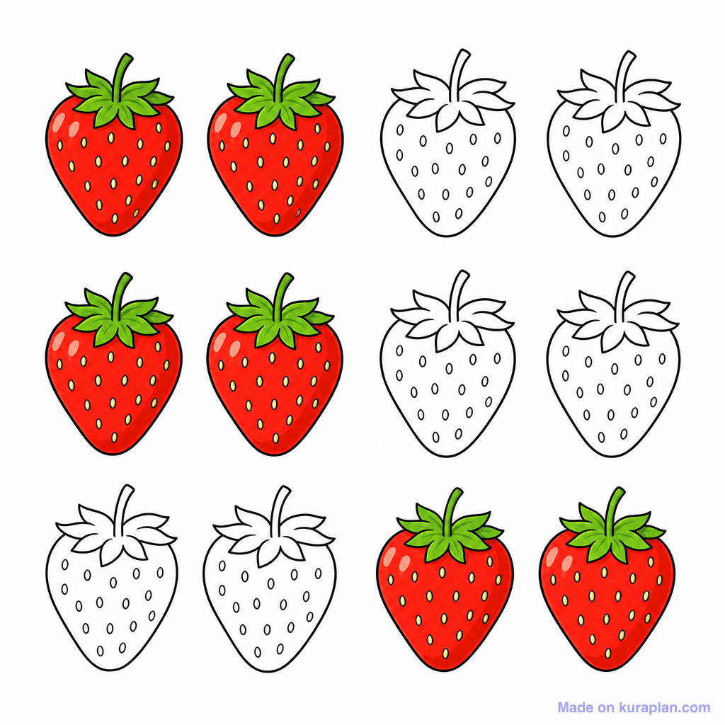 Fraction Set: 6 of 12 Strawberries