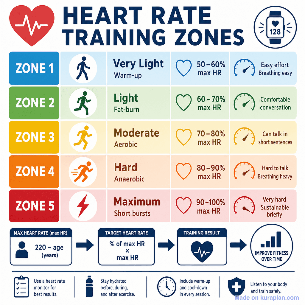 Heart Rate Training Zones (detailed)