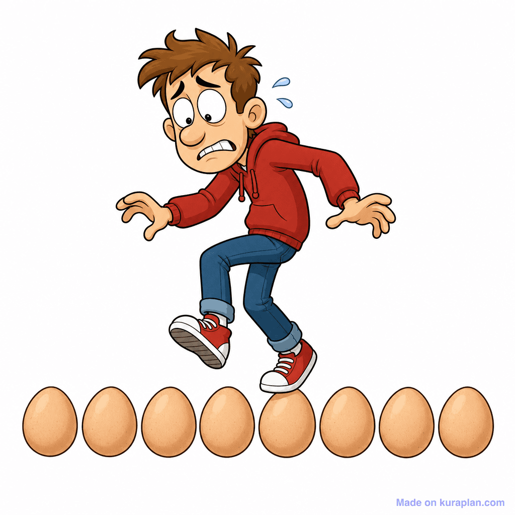Idiom Walking On Eggshells