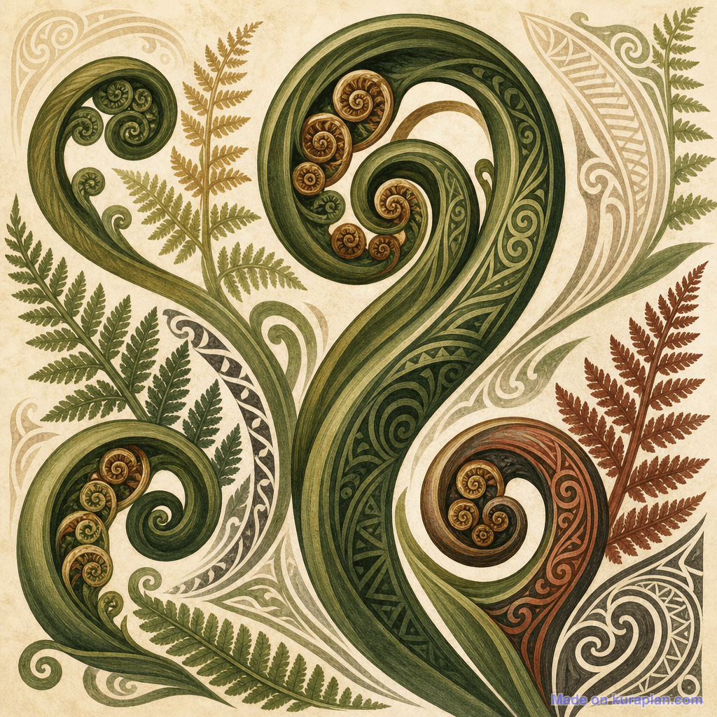 Koru pattern decorative asset
