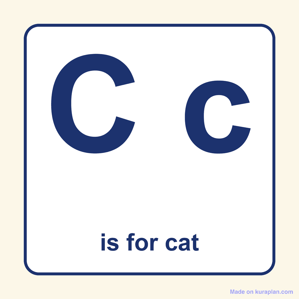 Letter Card — Cc (cat)
