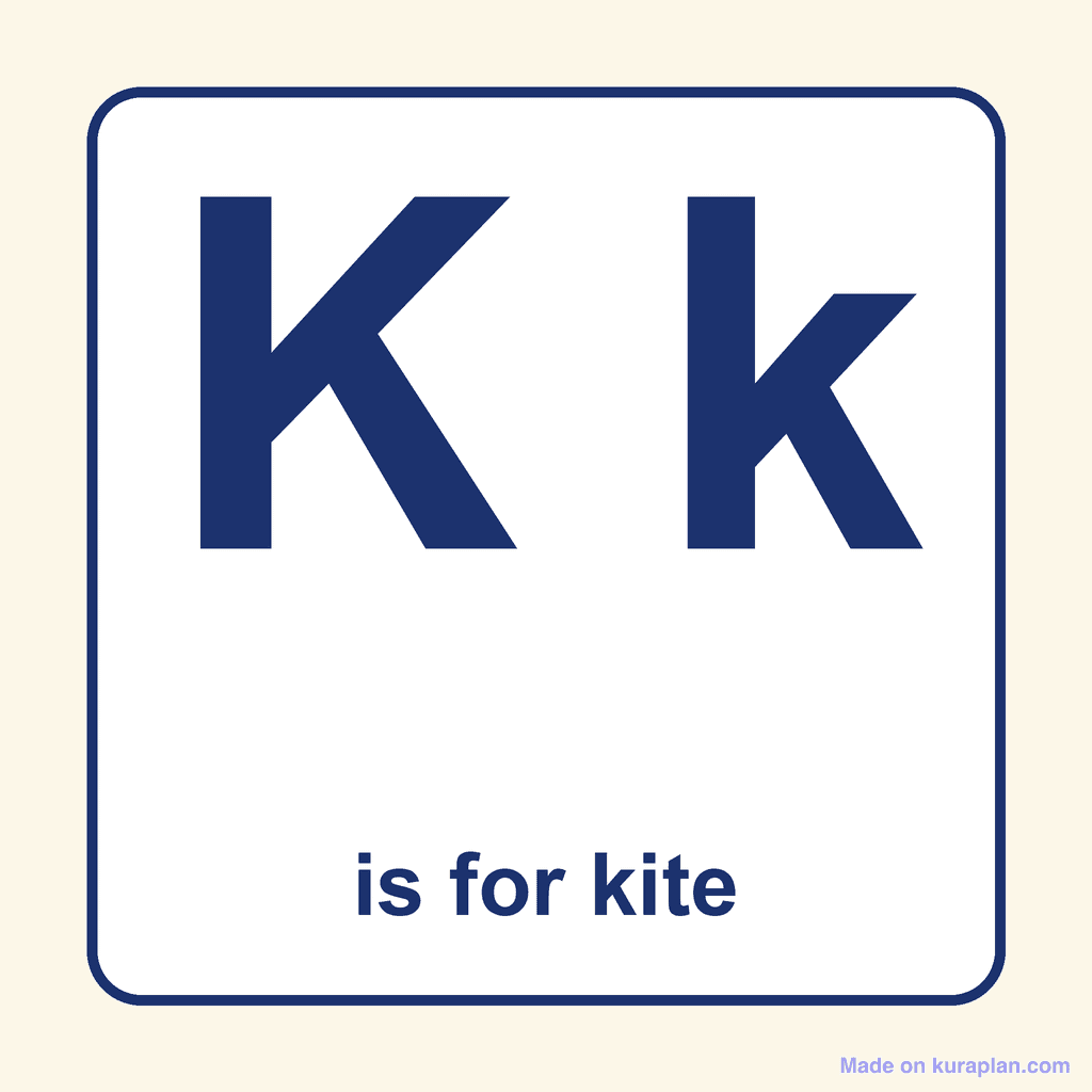 Letter Card — Kk (kite)