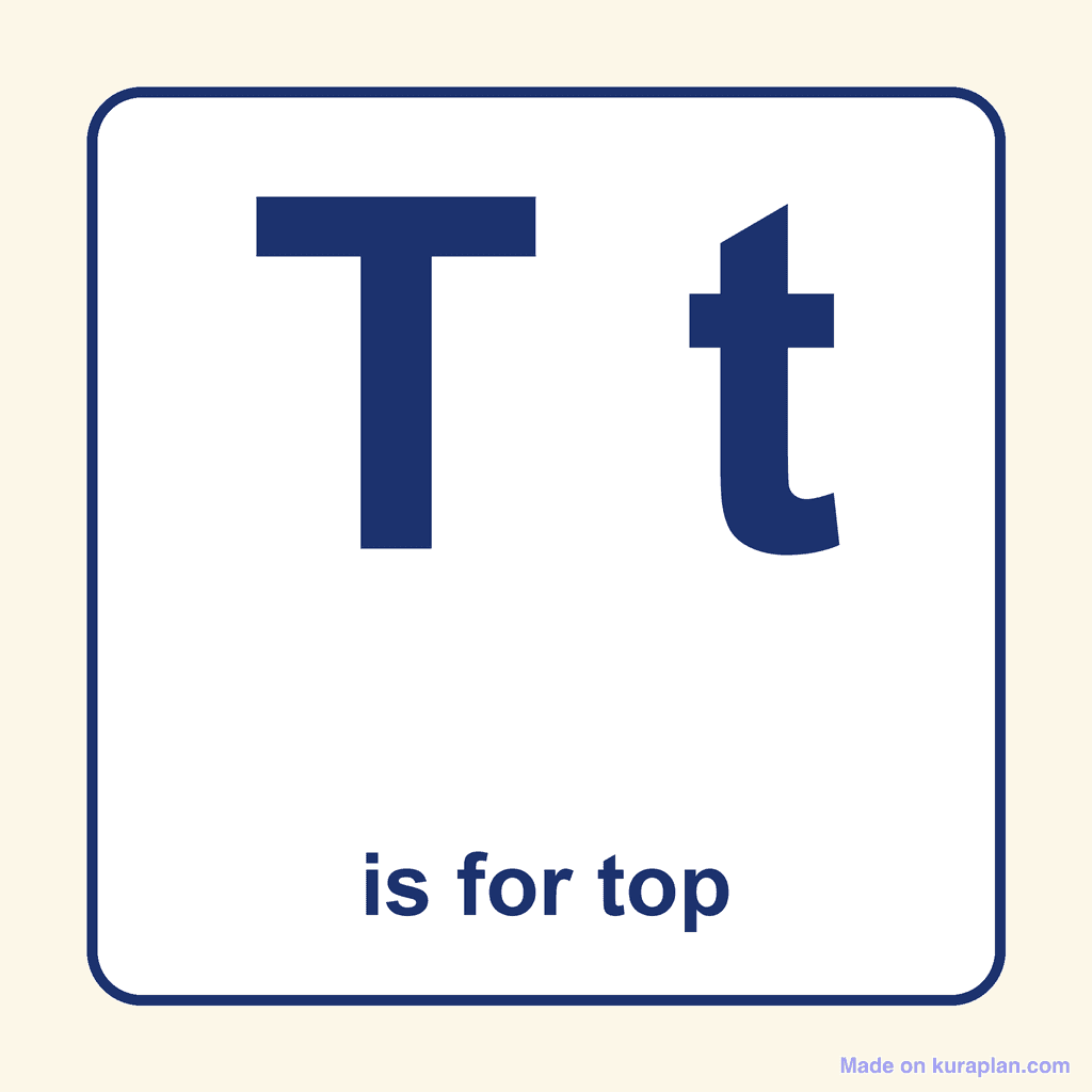 Letter Card — Tt (top)
