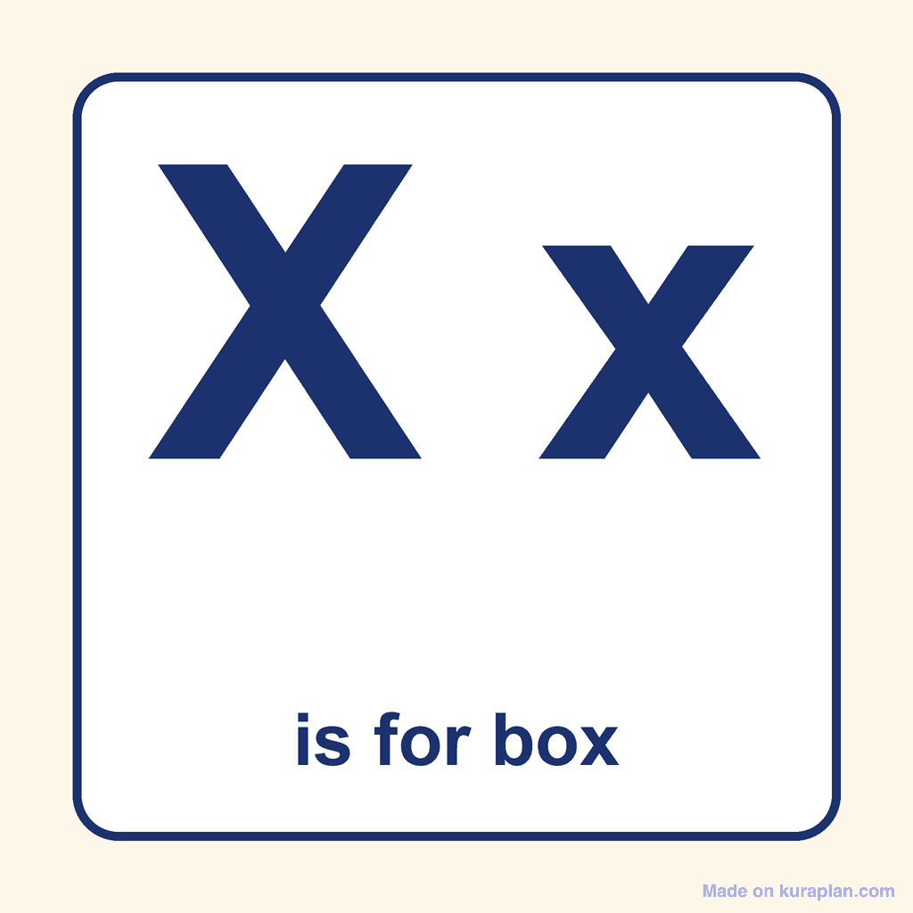 Letter Card — Xx (box)