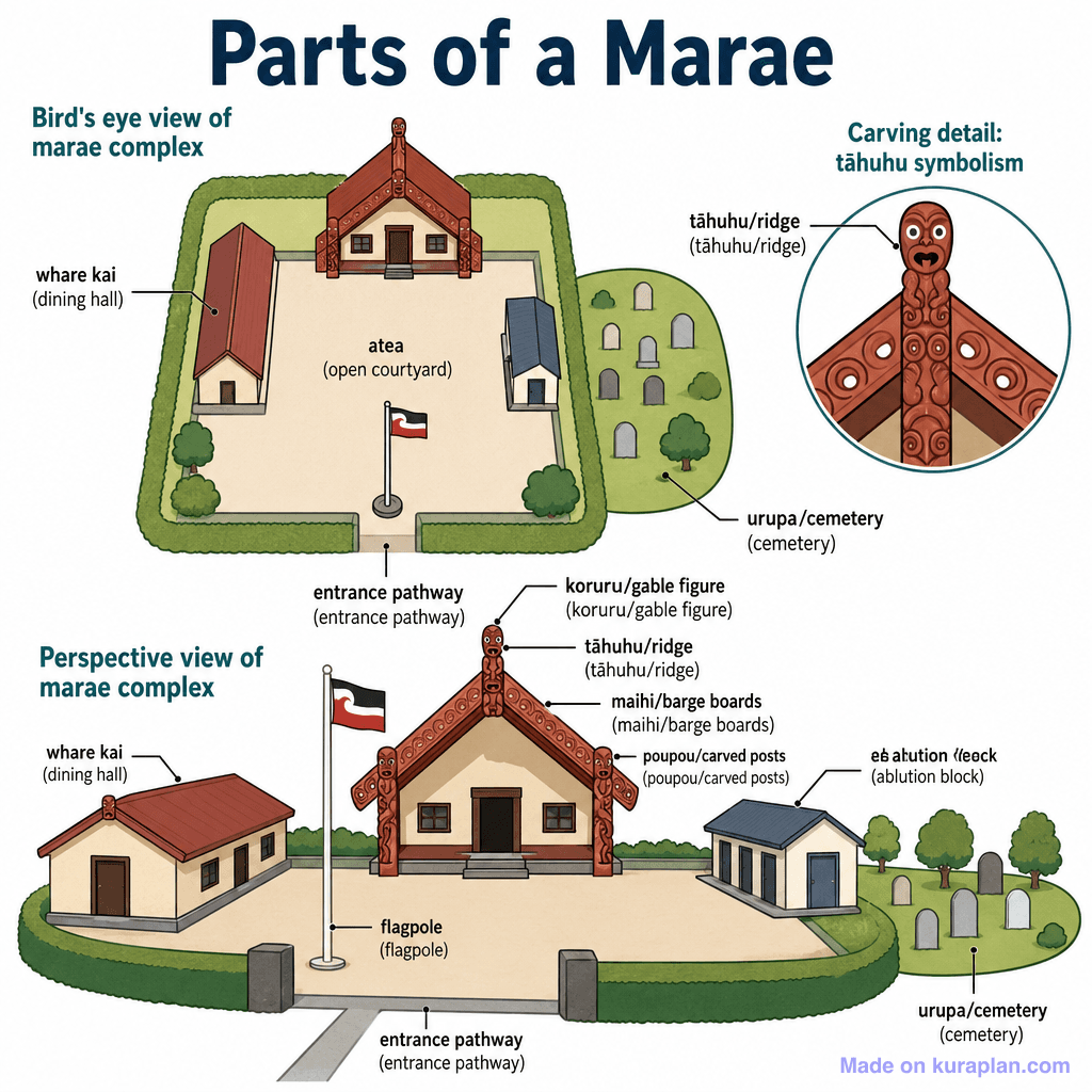Parts of a Marae (simple)