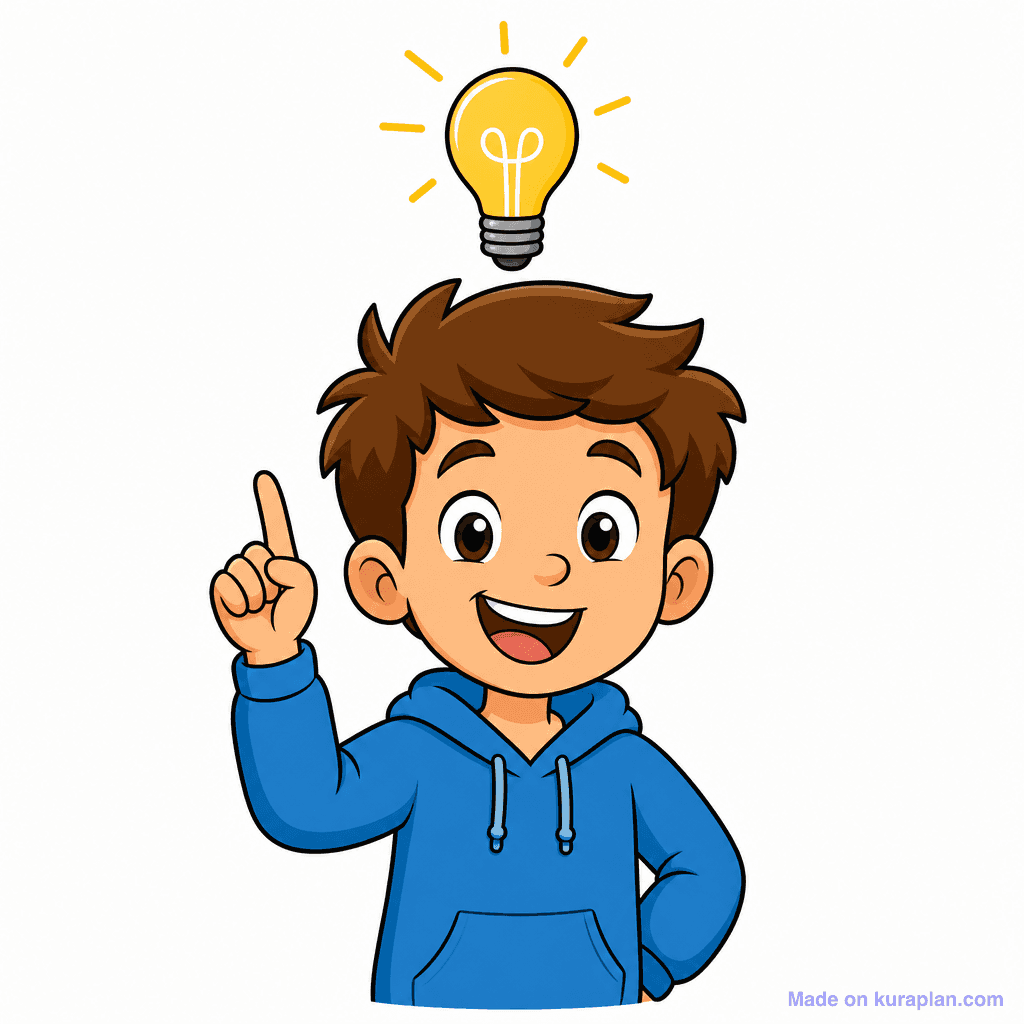 Mascot Kid Lightbulb Moment