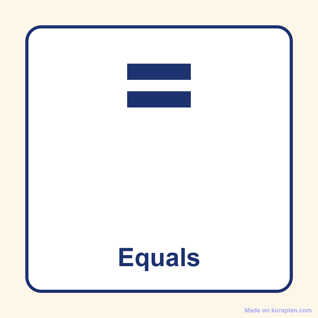Math Symbol — = (Equals)