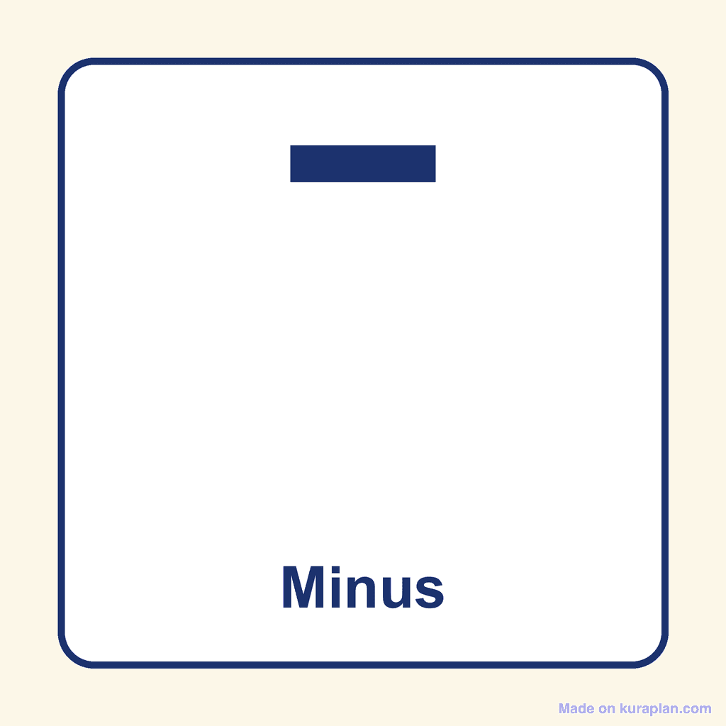 Math Symbol — − (Minus)