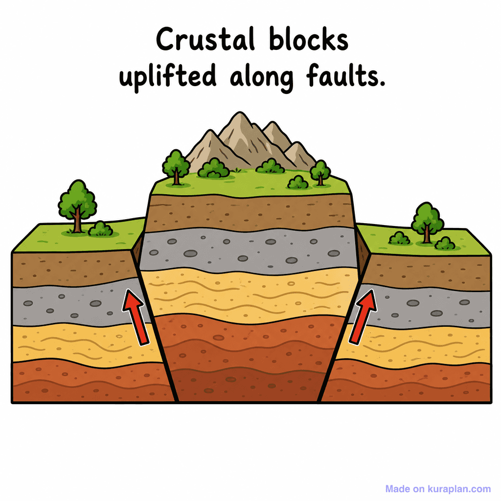 Mountain Fault Block Formation