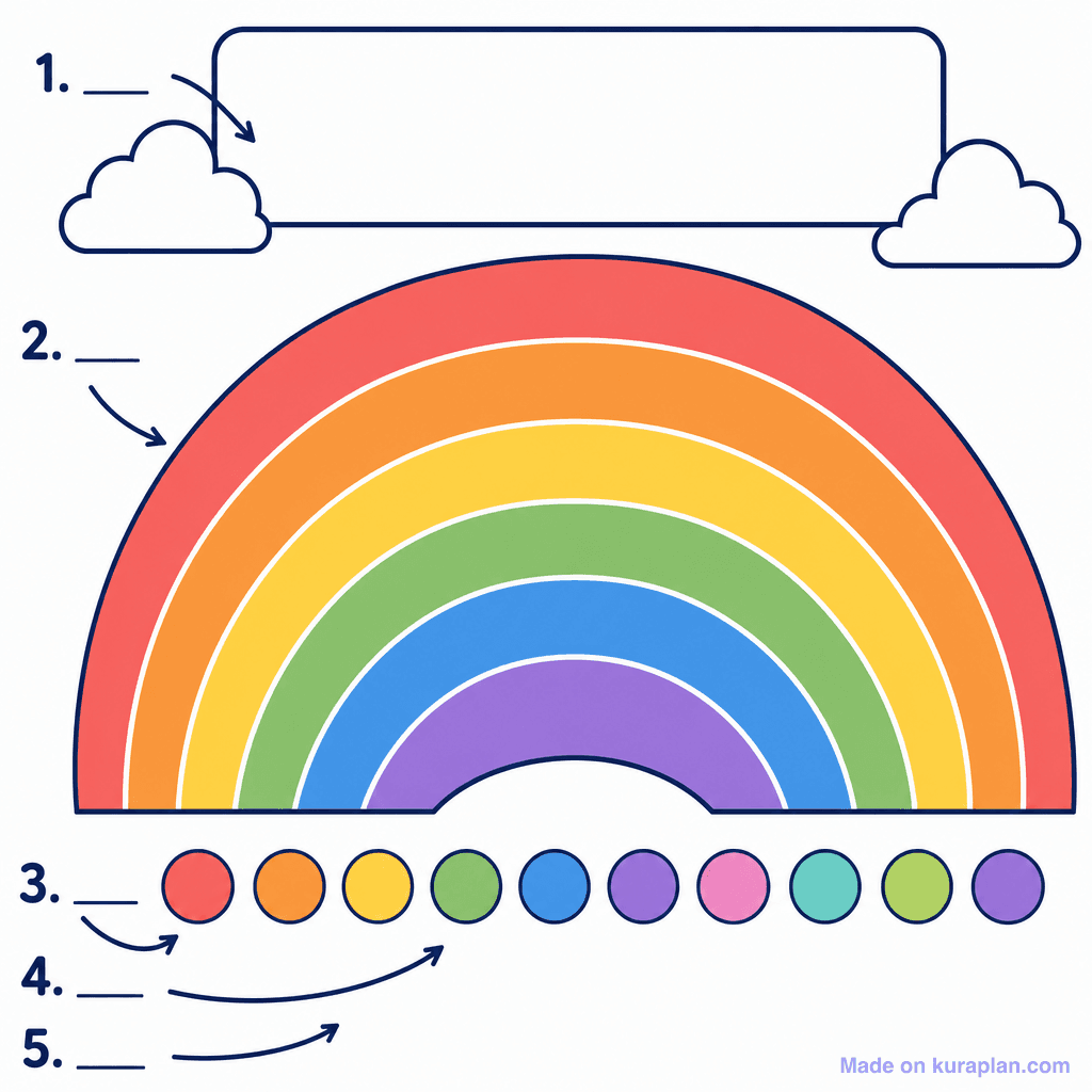 Rainbow Facts – Number Bonds to 10 (simple, unlabeled)