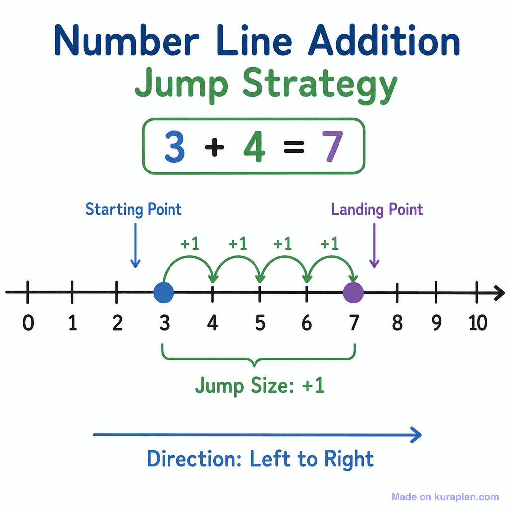 Number Line Addition – Jump Strategy (simple)