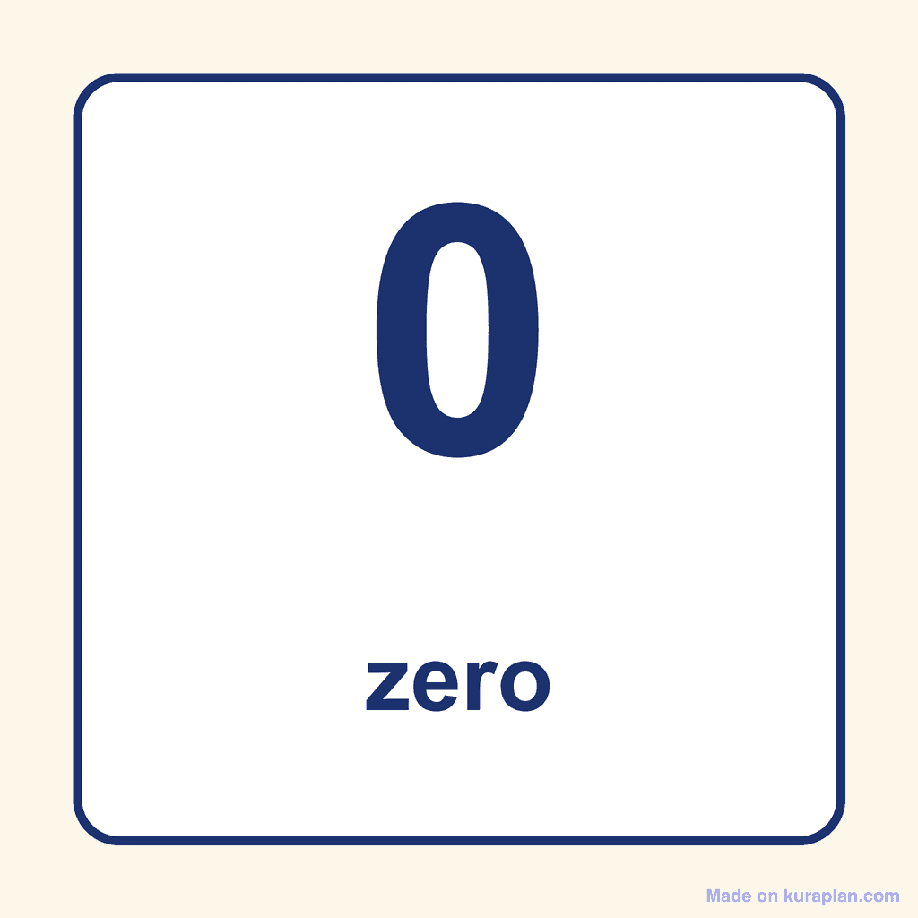 Number Word — 0 (Zero)
