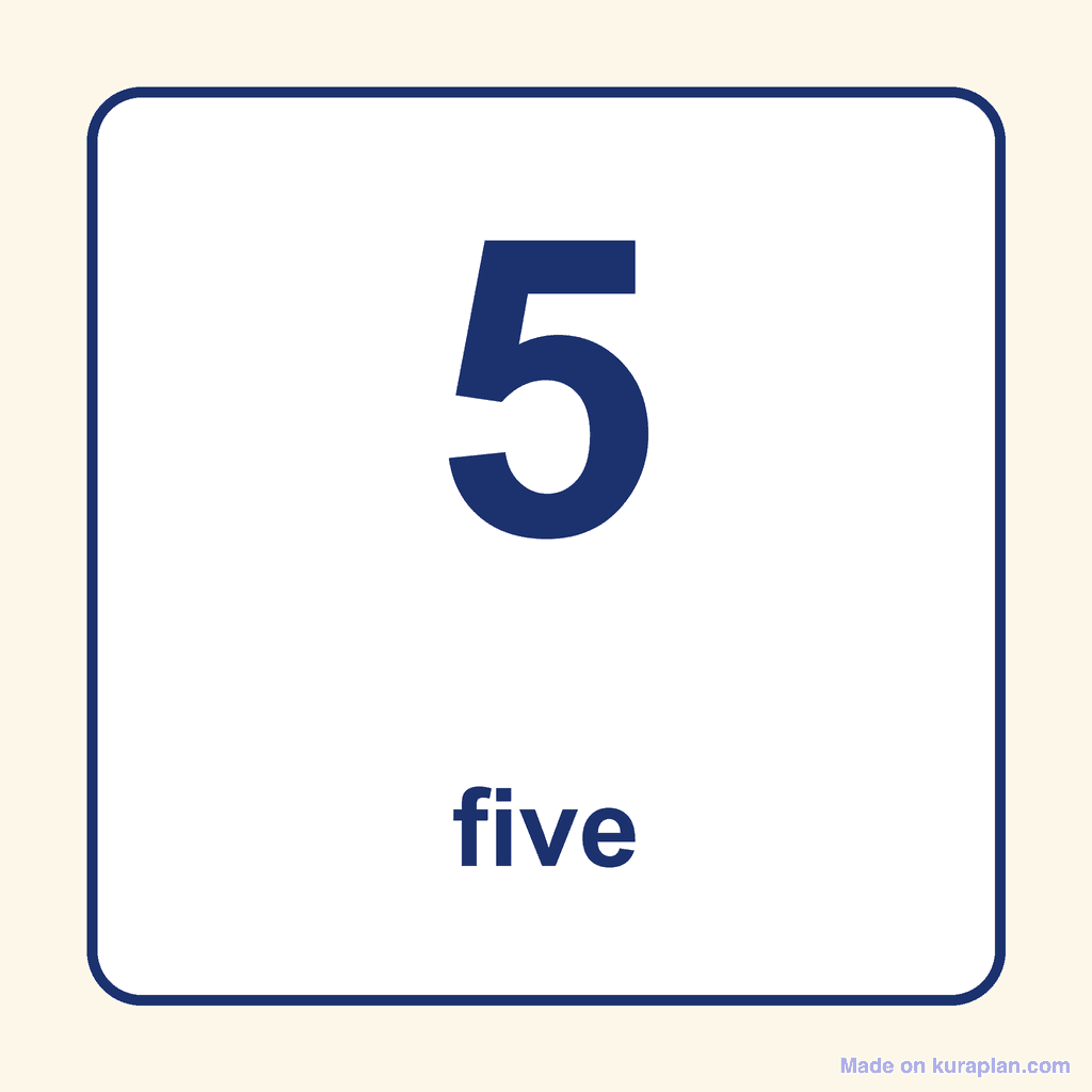 Number Word — 5 (Five)