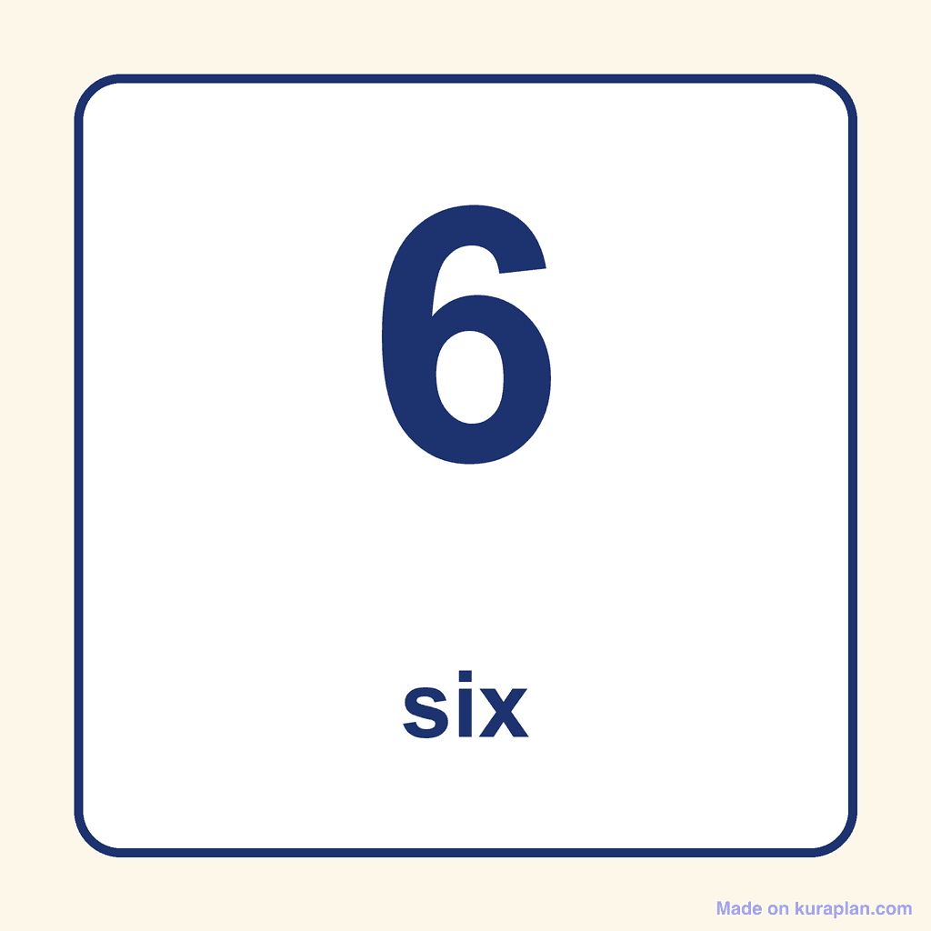 Number Word — 6 (Six)