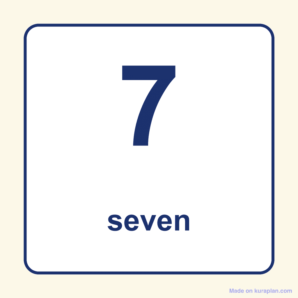 Number Word — 7 (Seven)