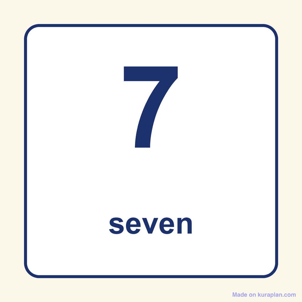 Number Word — 7 (Seven)
