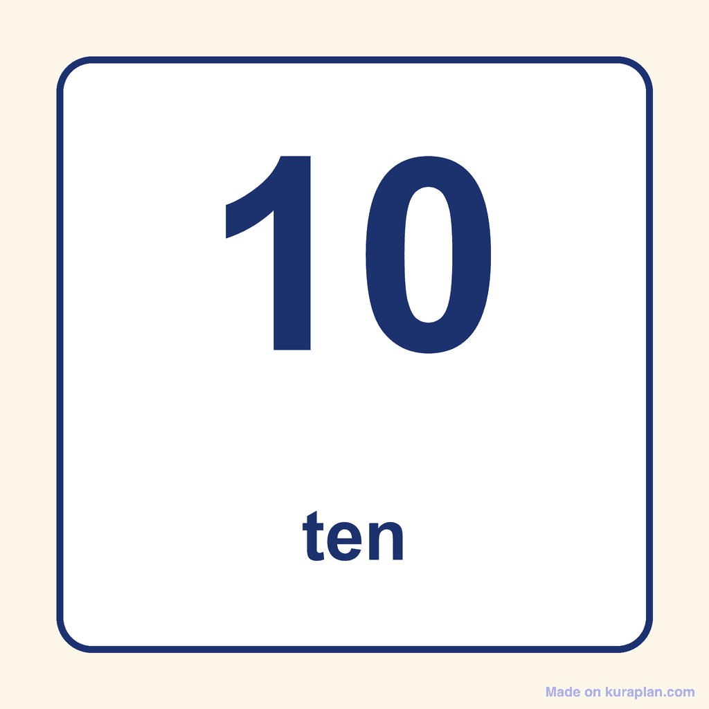 Number Word — 10 (Ten)