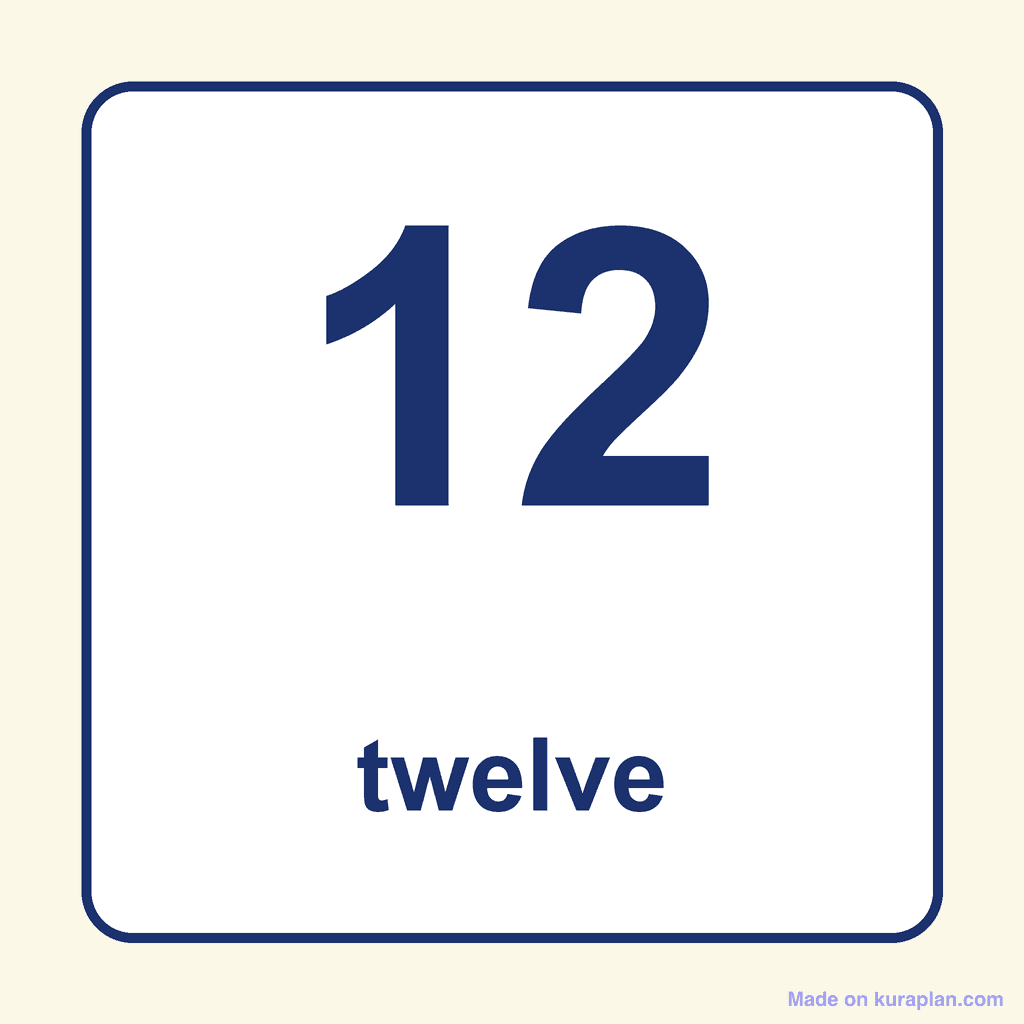 Number Word — 12 (Twelve)