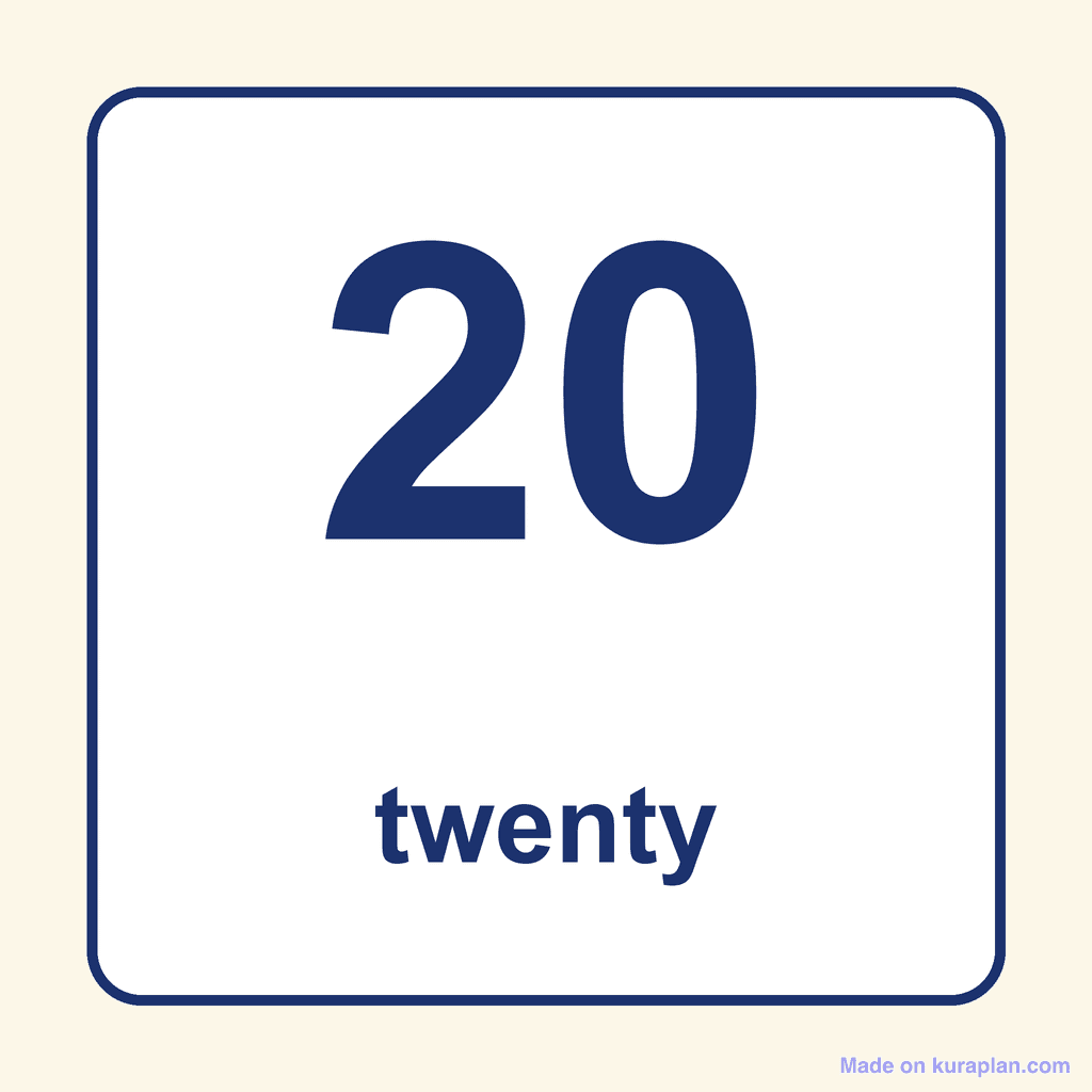 Number Word — 20 (Twenty)