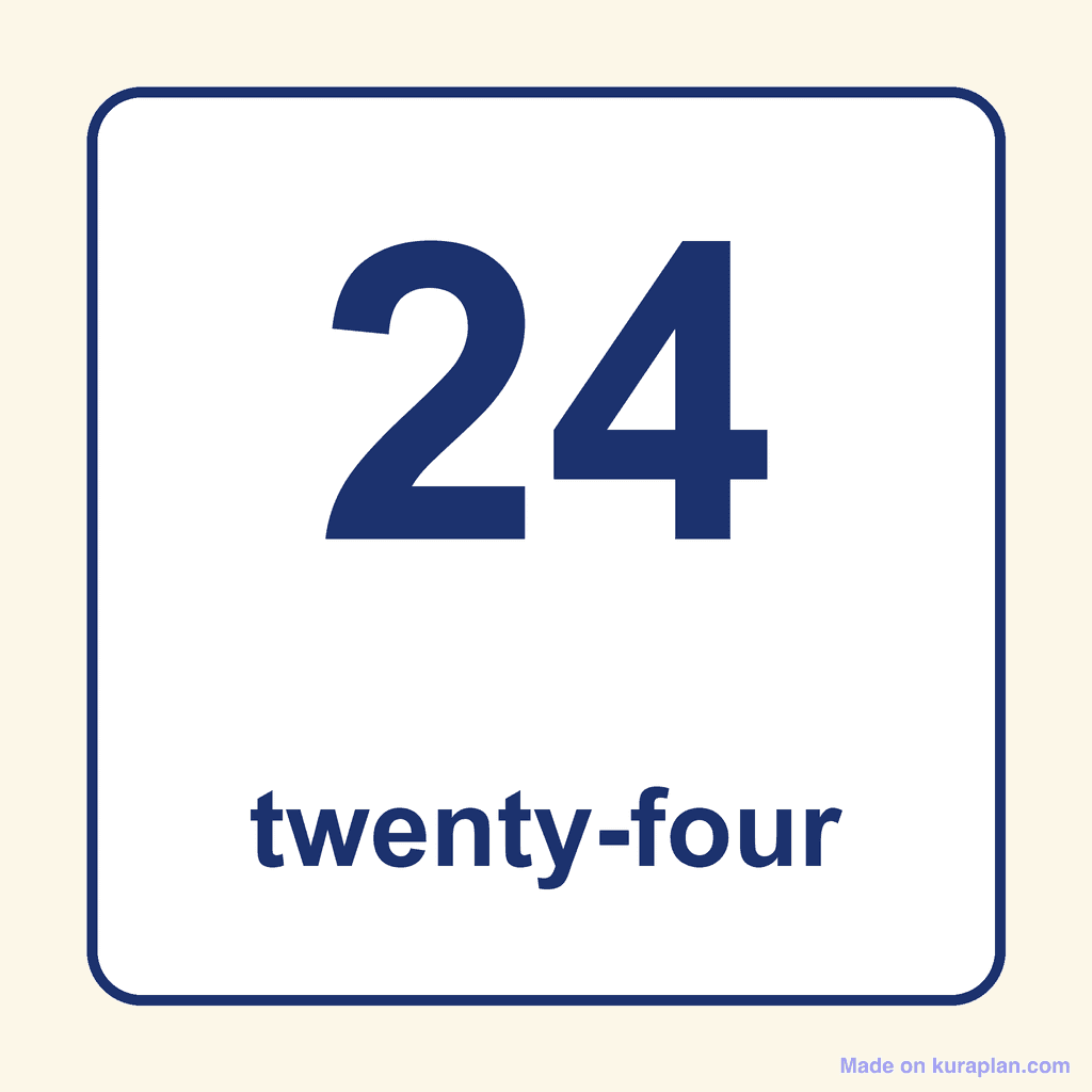Number Word — 24 (Twenty-Four)