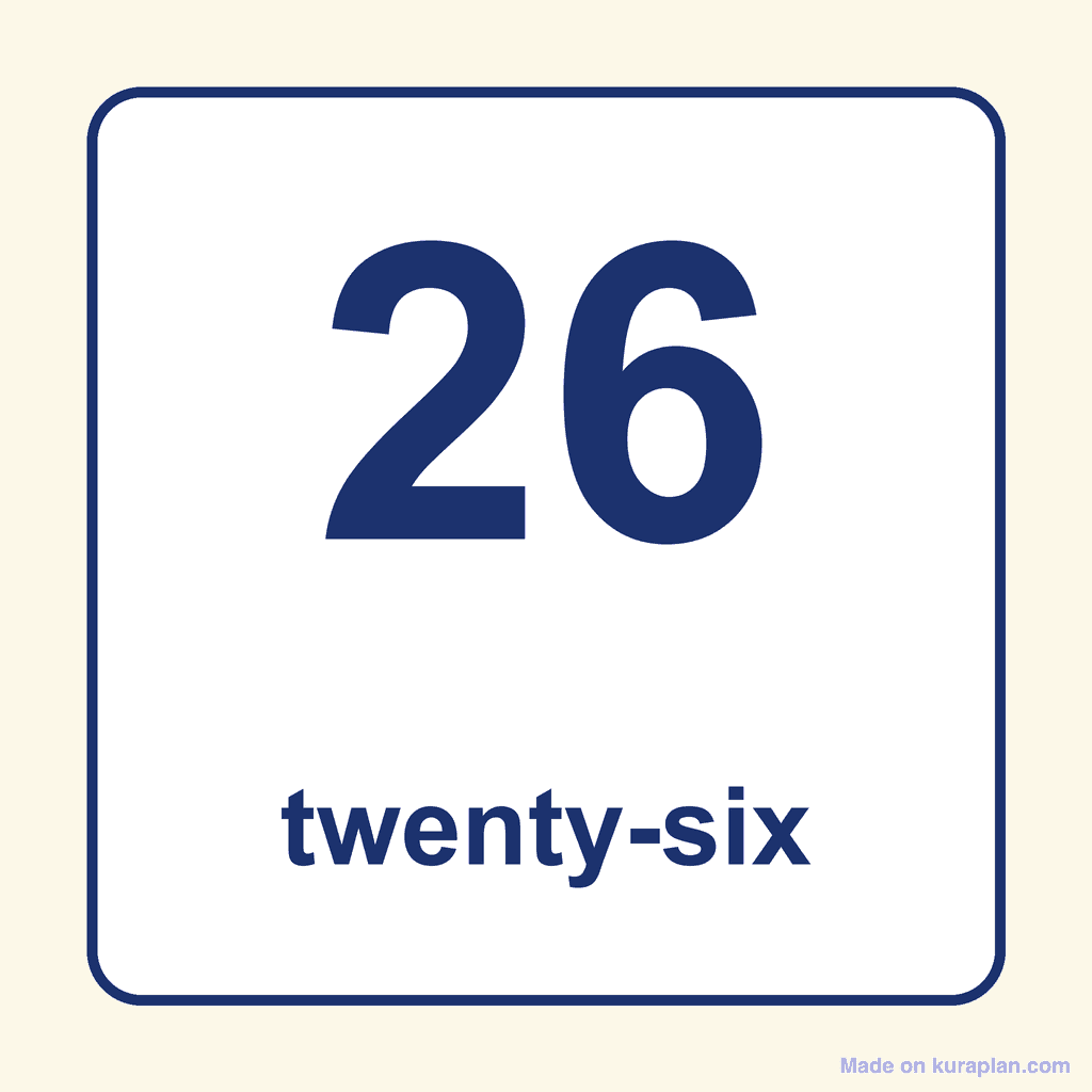 Number Word — 26 (Twenty-Six)