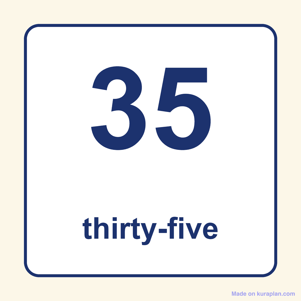 Number Word — 35 (Thirty-Five)