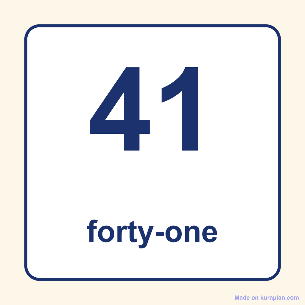 Number Word — 41 (Forty-One)