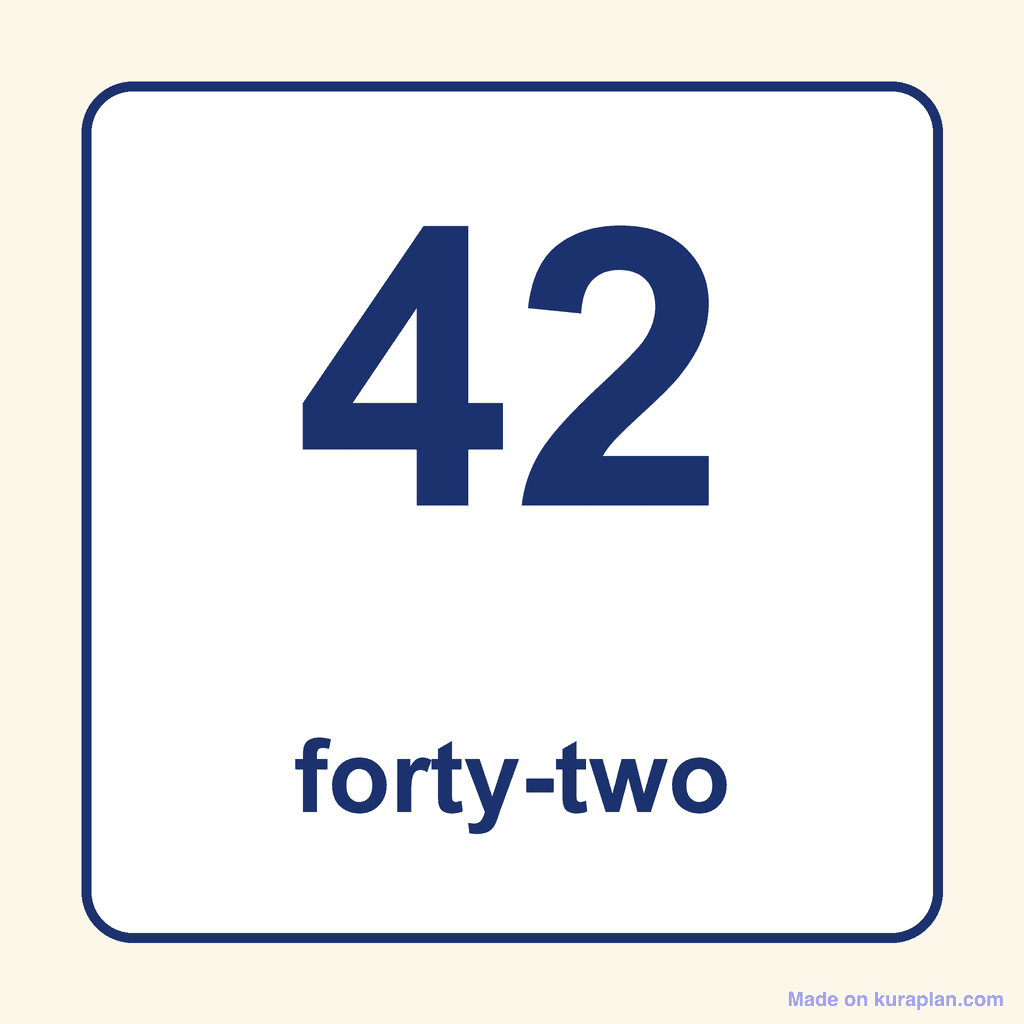 Number Word — 42 (Forty-Two)