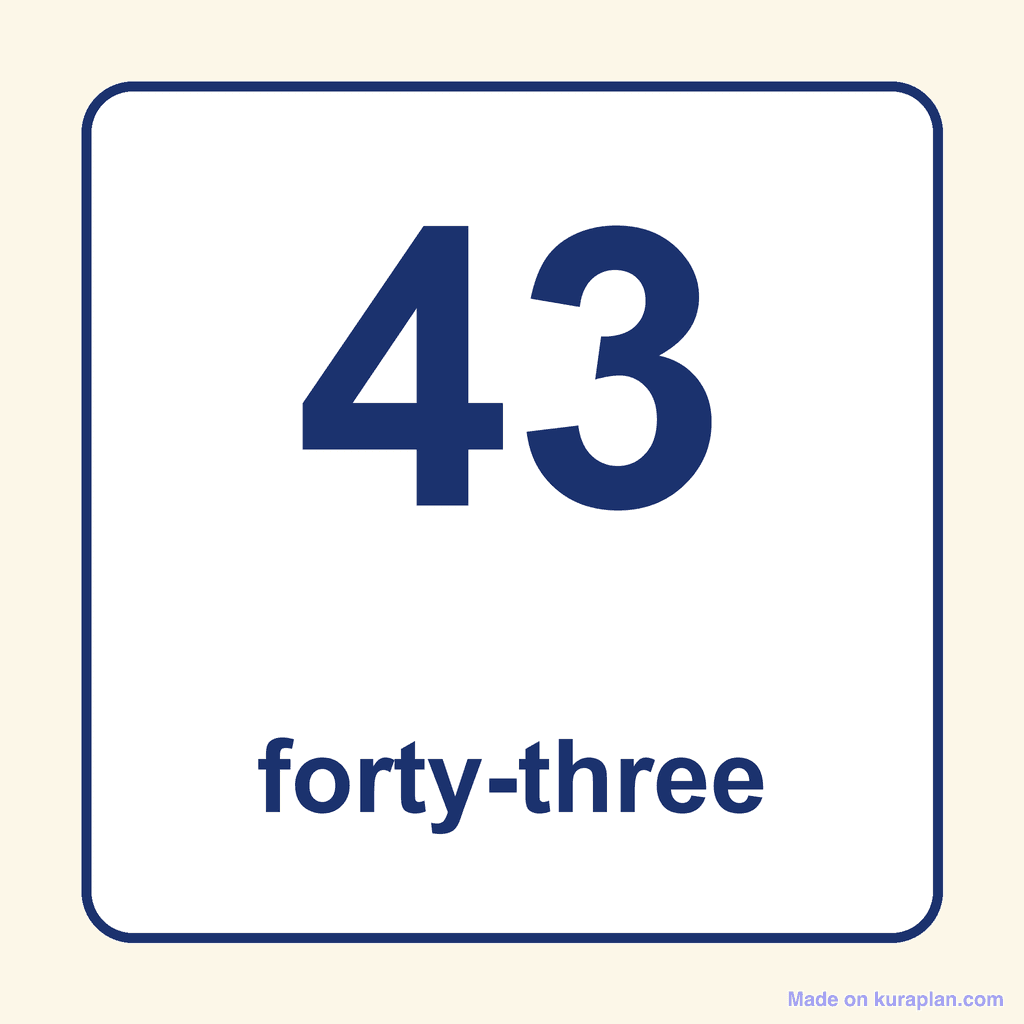 Number Word — 43 (Forty-Three)