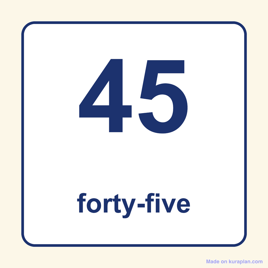 Number Word — 45 (Forty-Five)