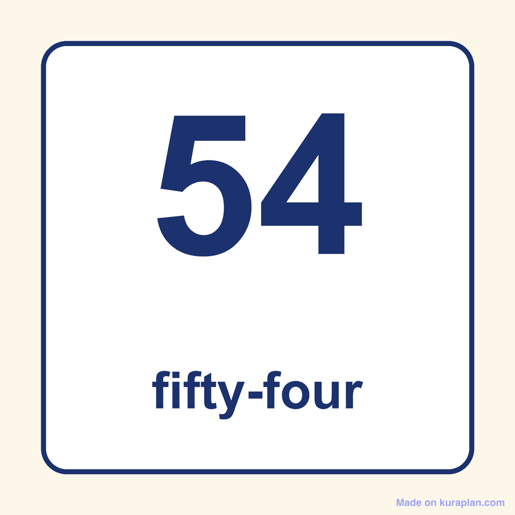 Number Word — 54 (Fifty-Four)